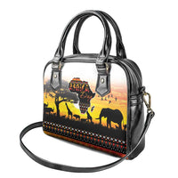 Happy Africa Day Shoulder Handbag African Safari With Map