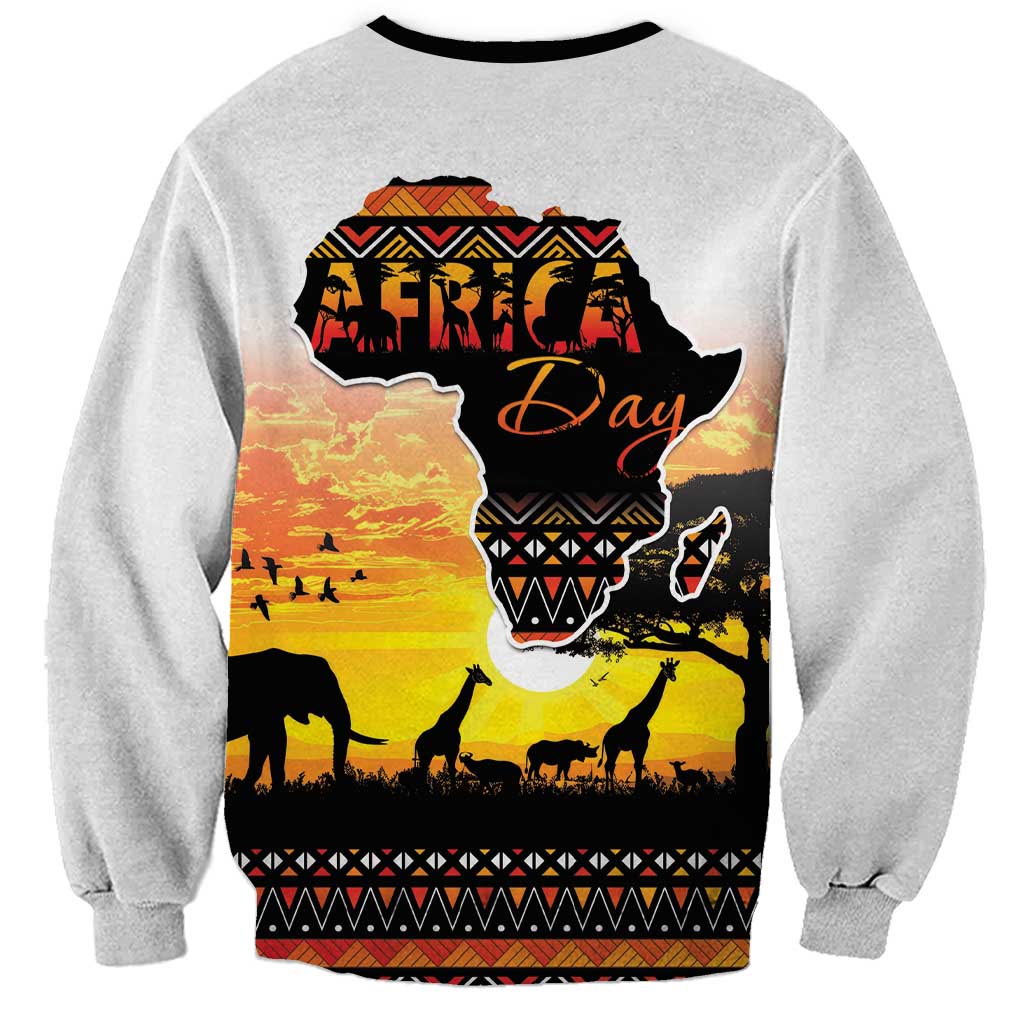 Happy Africa Day Sweatshirt African Safari With Map