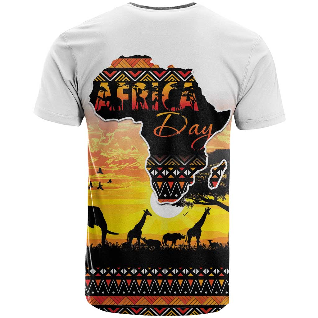 Happy Africa Day T Shirt African Safari With Map