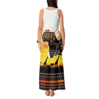 Happy Africa Day Tank Maxi Dress African Safari With Map