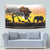 Happy Africa Day Tapestry African Safari With Map