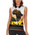 Happy Africa Day Women Sleeveless Polo Shirt African Safari With Map