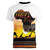 Happy Africa Day Women V-Neck T-Shirt African Safari With Map