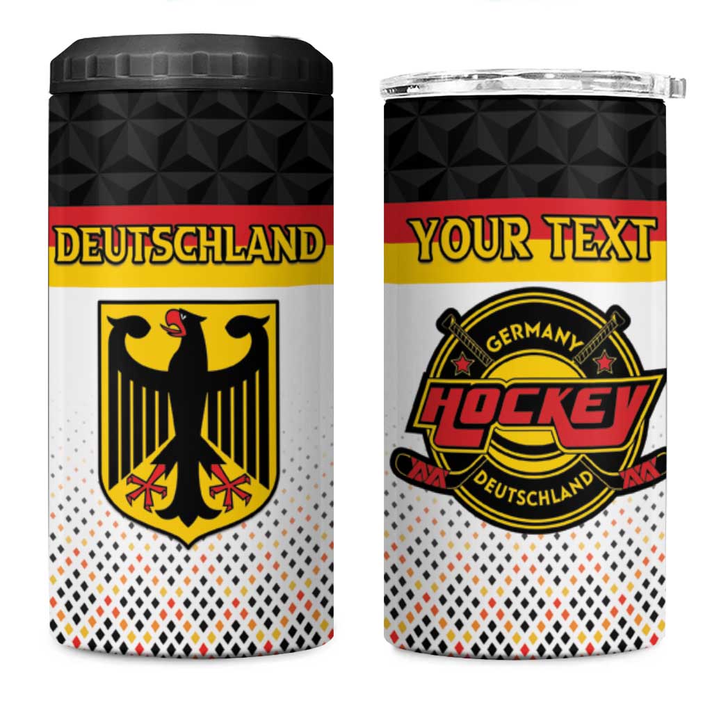 Custom Germany Hockey 4 in 1 Can Cooler Tumbler Go Trager der Adler