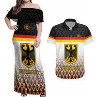 Custom Germany Hockey Couples Matching Off Shoulder Maxi Dress and Hawaiian Shirt Go Trager der Adler