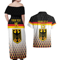 Custom Germany Hockey Couples Matching Off Shoulder Maxi Dress and Hawaiian Shirt Go Trager der Adler