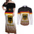 Custom Germany Hockey Couples Matching Off Shoulder Maxi Dress and Long Sleeve Button Shirt Go Trager der Adler