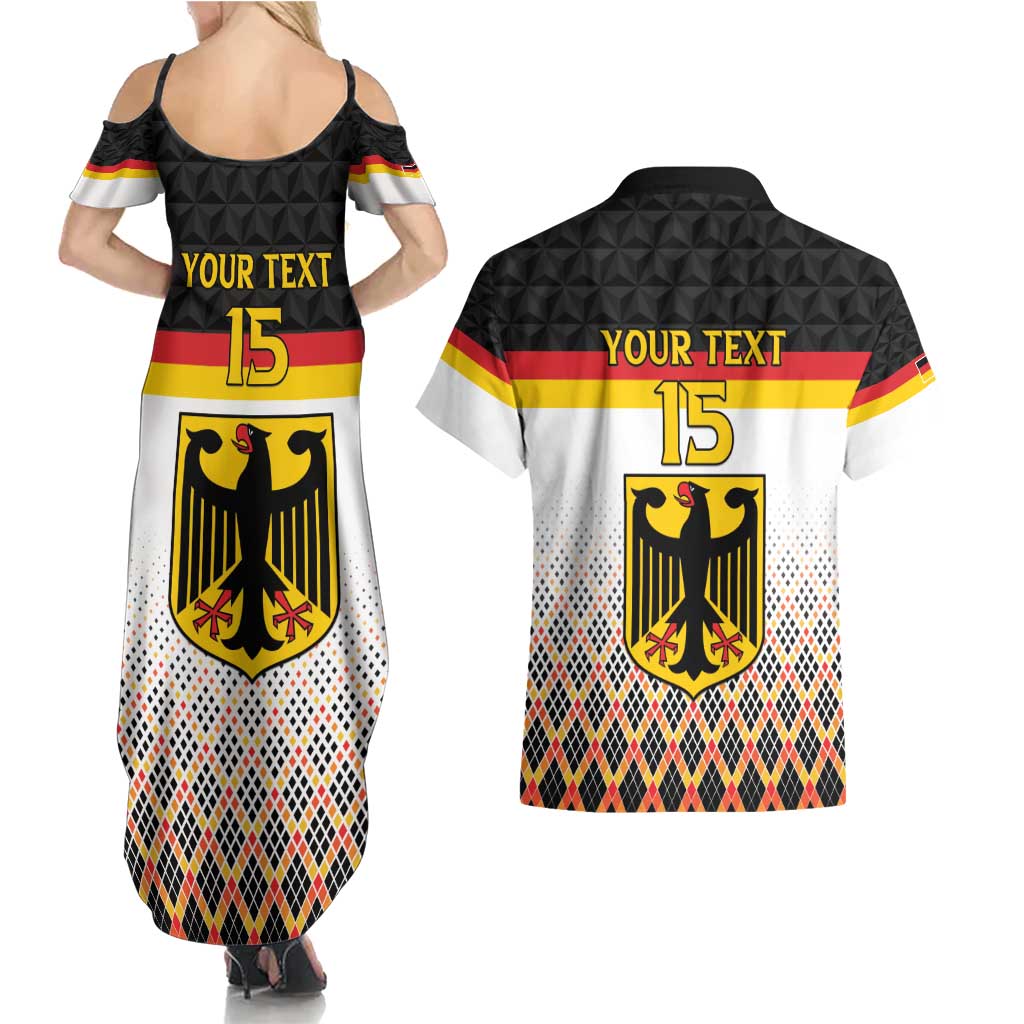 Custom Germany Hockey Couples Matching Summer Maxi Dress and Hawaiian Shirt Go Trager der Adler