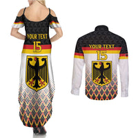 Custom Germany Hockey Couples Matching Summer Maxi Dress and Long Sleeve Button Shirt Go Trager der Adler