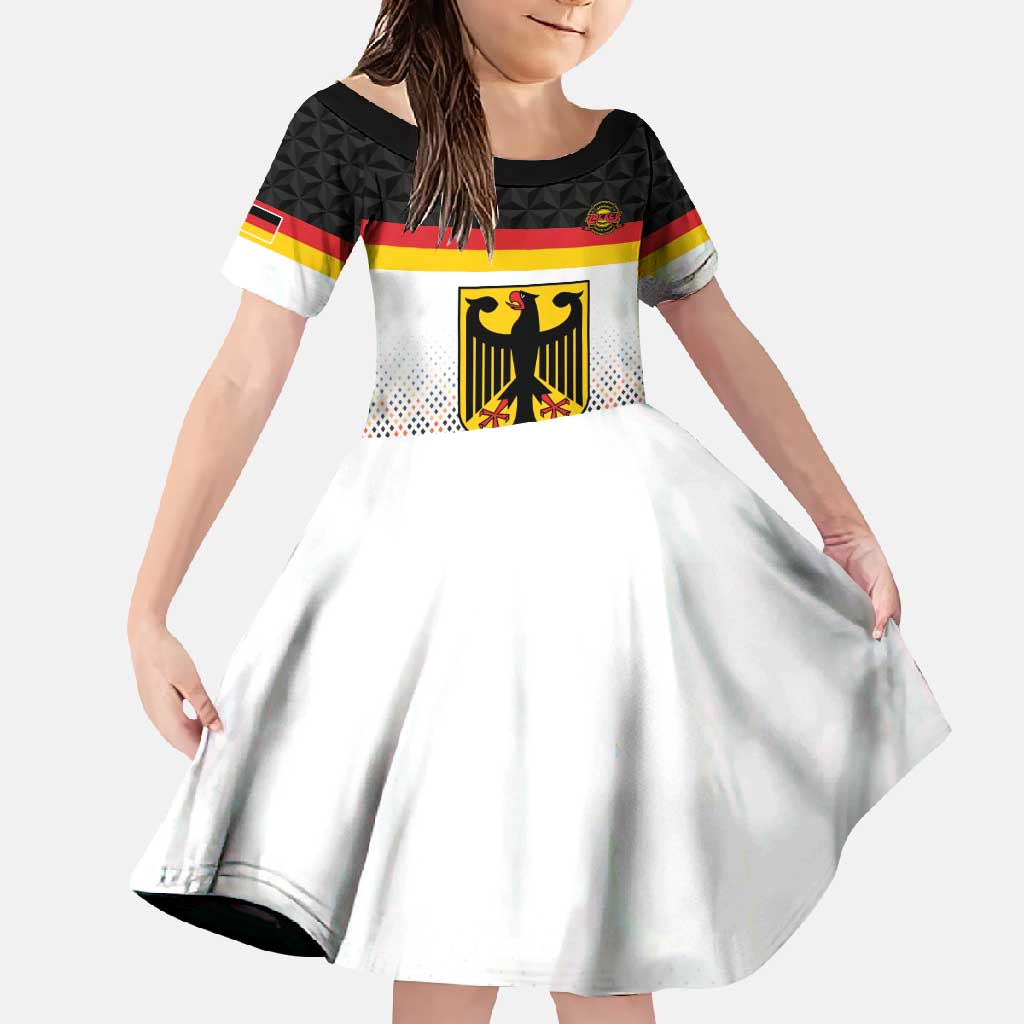 Custom Germany Hockey Family Matching Long Sleeve Bodycon Dress and Hawaiian Shirt Go Trager der Adler