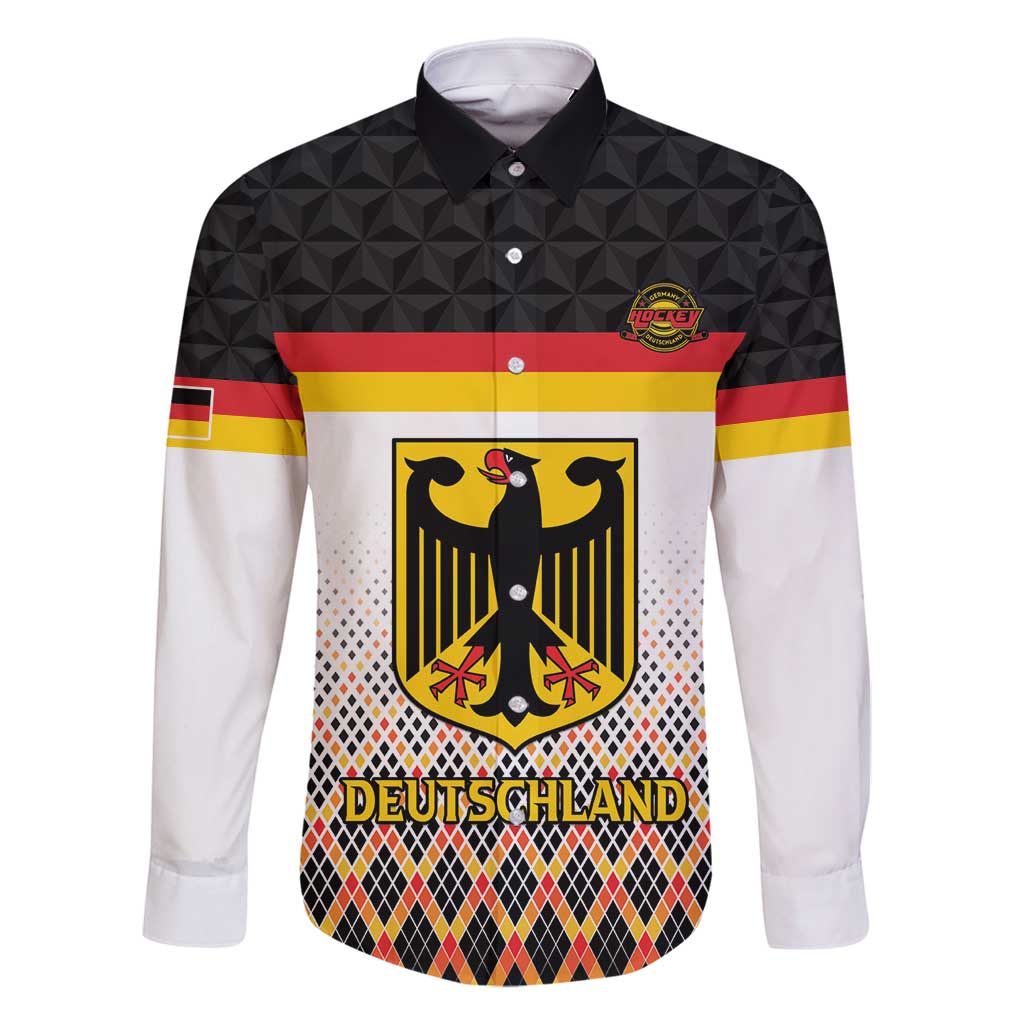 Custom Germany Hockey Family Matching Long Sleeve Bodycon Dress and Hawaiian Shirt Go Trager der Adler