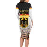 Custom Germany Hockey Family Matching Long Sleeve Bodycon Dress and Hawaiian Shirt Go Trager der Adler