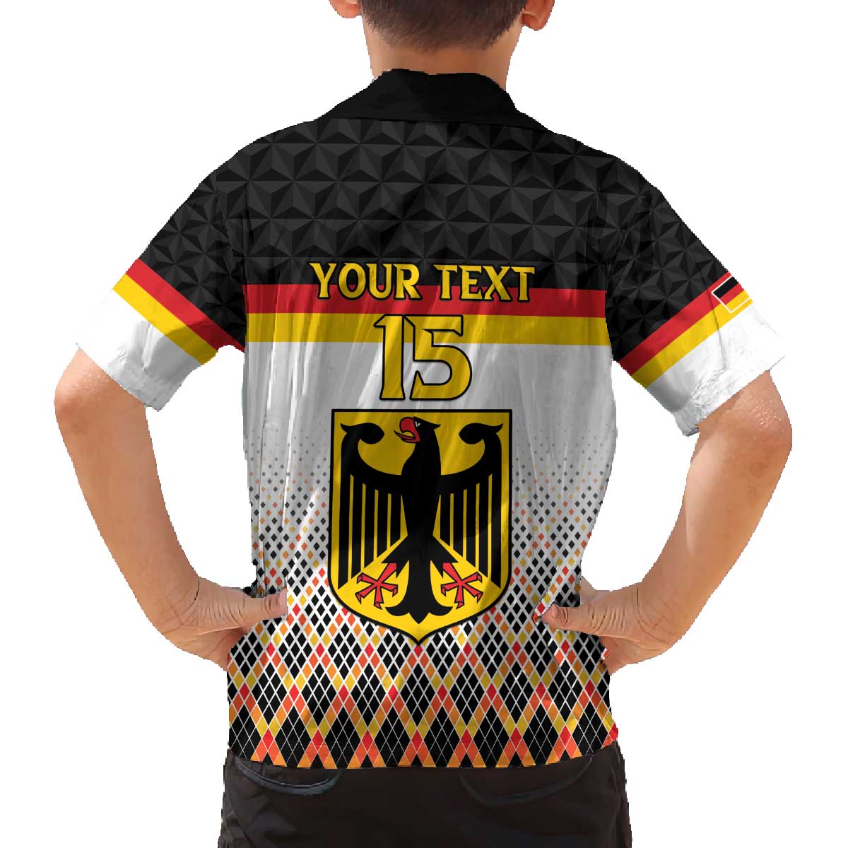 Custom Germany Hockey Family Matching Off The Shoulder Long Sleeve Dress and Hawaiian Shirt Go Trager der Adler