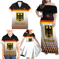 Custom Germany Hockey Family Matching Off Shoulder Maxi Dress and Hawaiian Shirt Go Trager der Adler