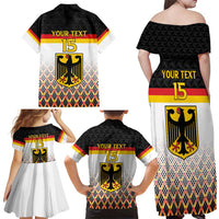 Custom Germany Hockey Family Matching Off Shoulder Maxi Dress and Hawaiian Shirt Go Trager der Adler
