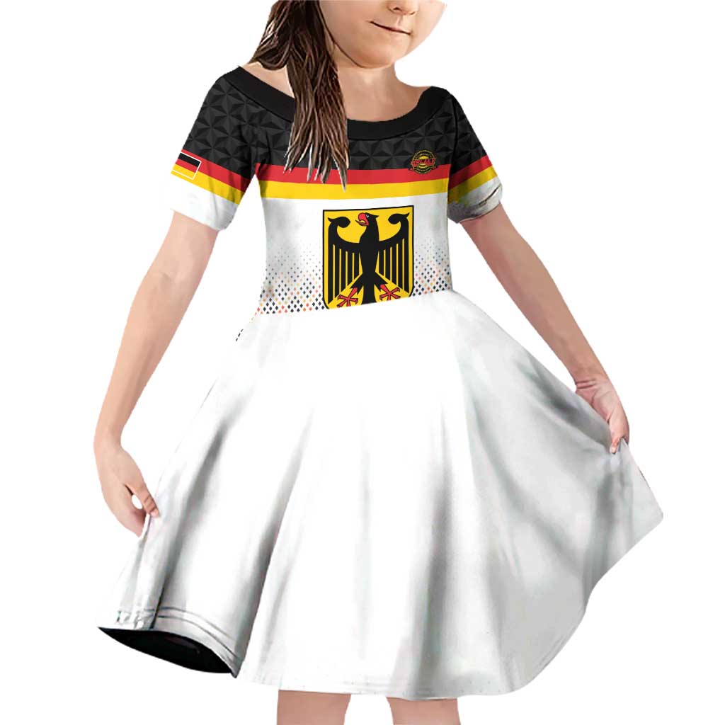 Custom Germany Hockey Family Matching Off Shoulder Short Dress and Hawaiian Shirt Go Trager der Adler
