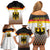 Custom Germany Hockey Family Matching Off Shoulder Short Dress and Hawaiian Shirt Go Trager der Adler