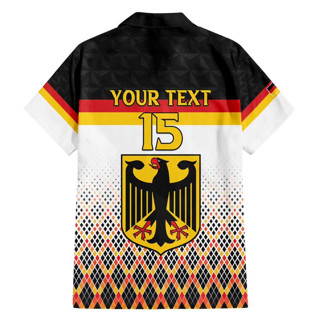 Custom Germany Hockey Family Matching Off Shoulder Short Dress and Hawaiian Shirt Go Trager der Adler