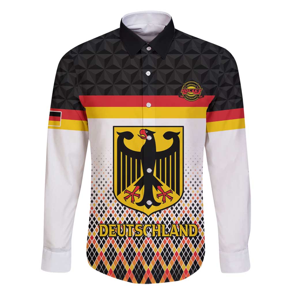 Custom Germany Hockey Family Matching Puletasi and Hawaiian Shirt Go Trager der Adler