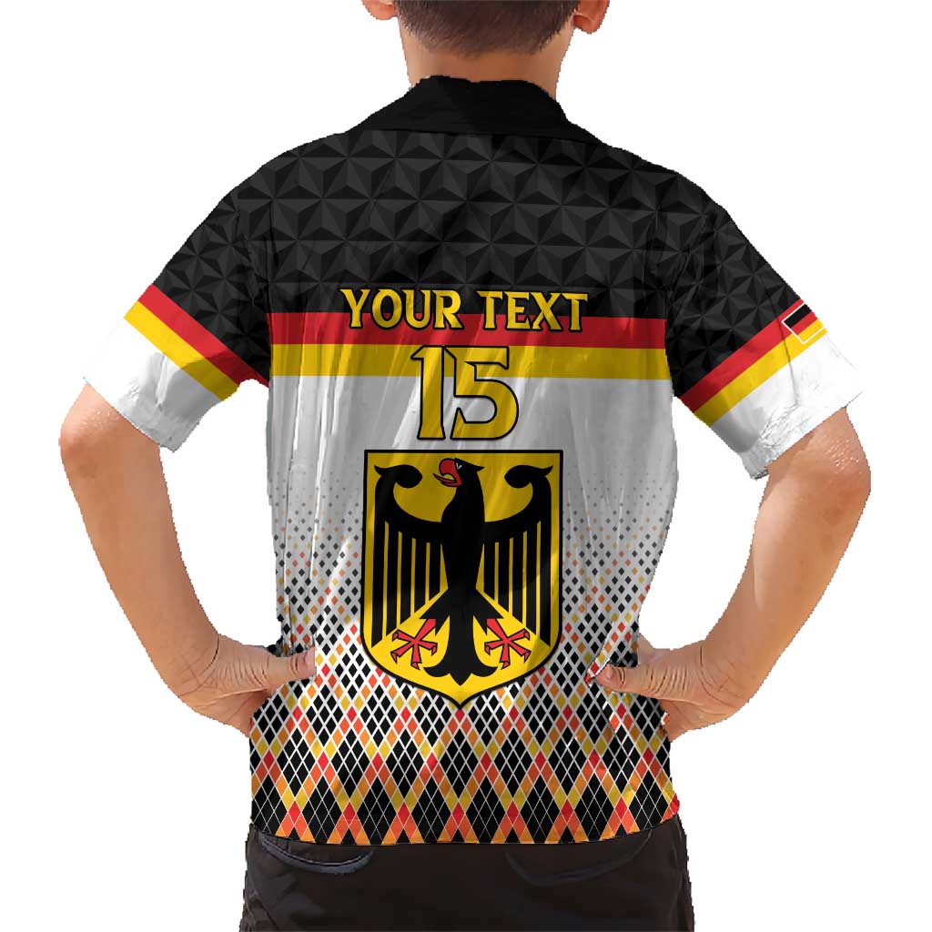 Custom Germany Hockey Family Matching Short Sleeve Bodycon Dress and Hawaiian Shirt Go Trager der Adler