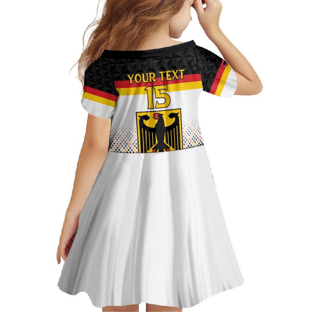 Custom Germany Hockey Family Matching Short Sleeve Bodycon Dress and Hawaiian Shirt Go Trager der Adler
