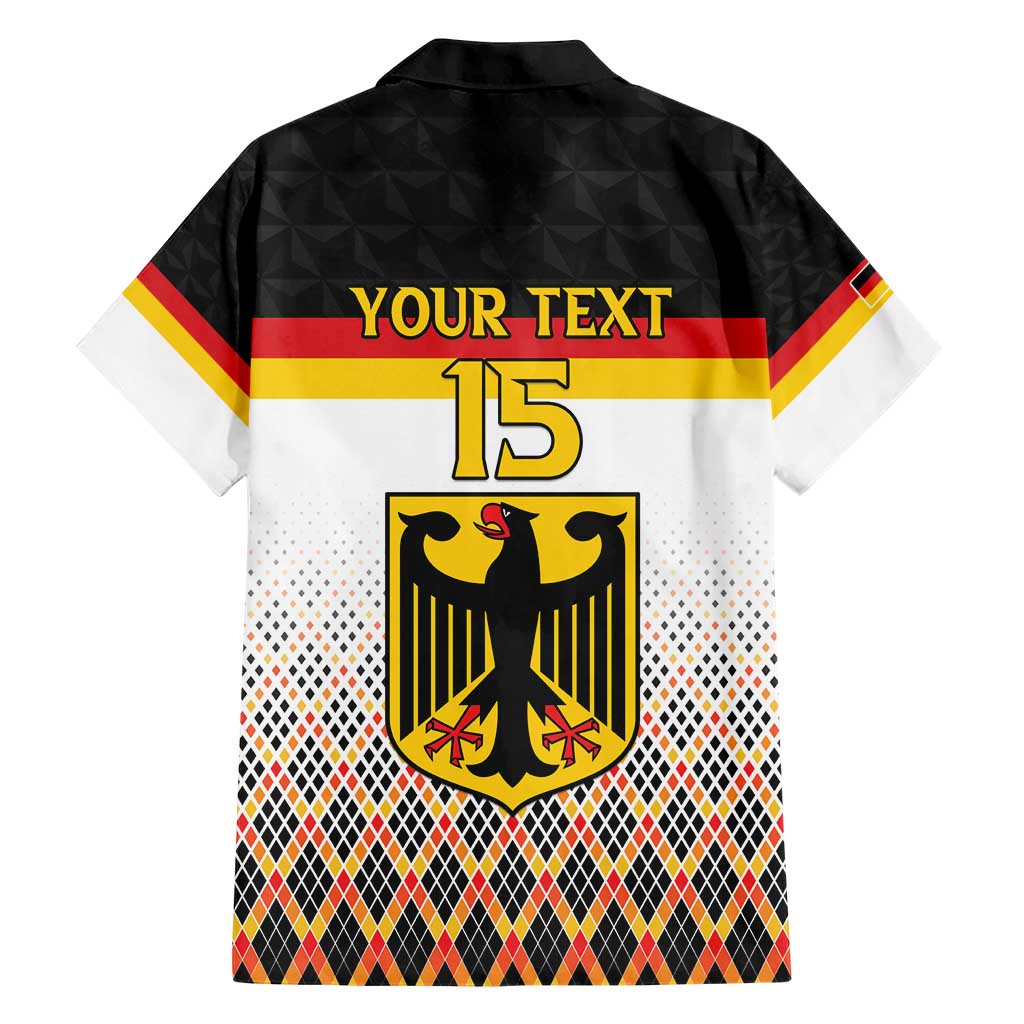 Custom Germany Hockey Family Matching Short Sleeve Bodycon Dress and Hawaiian Shirt Go Trager der Adler
