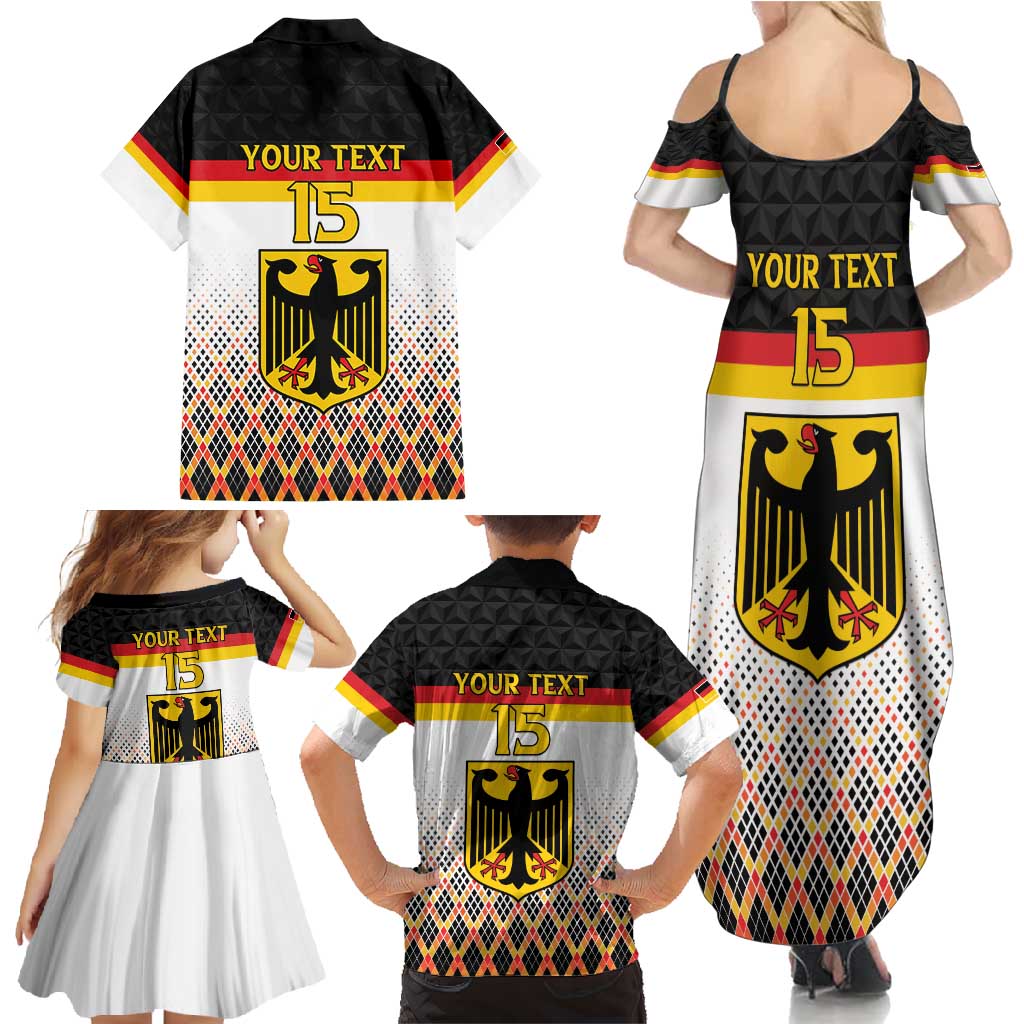 Custom Germany Hockey Family Matching Summer Maxi Dress and Hawaiian Shirt Go Trager der Adler