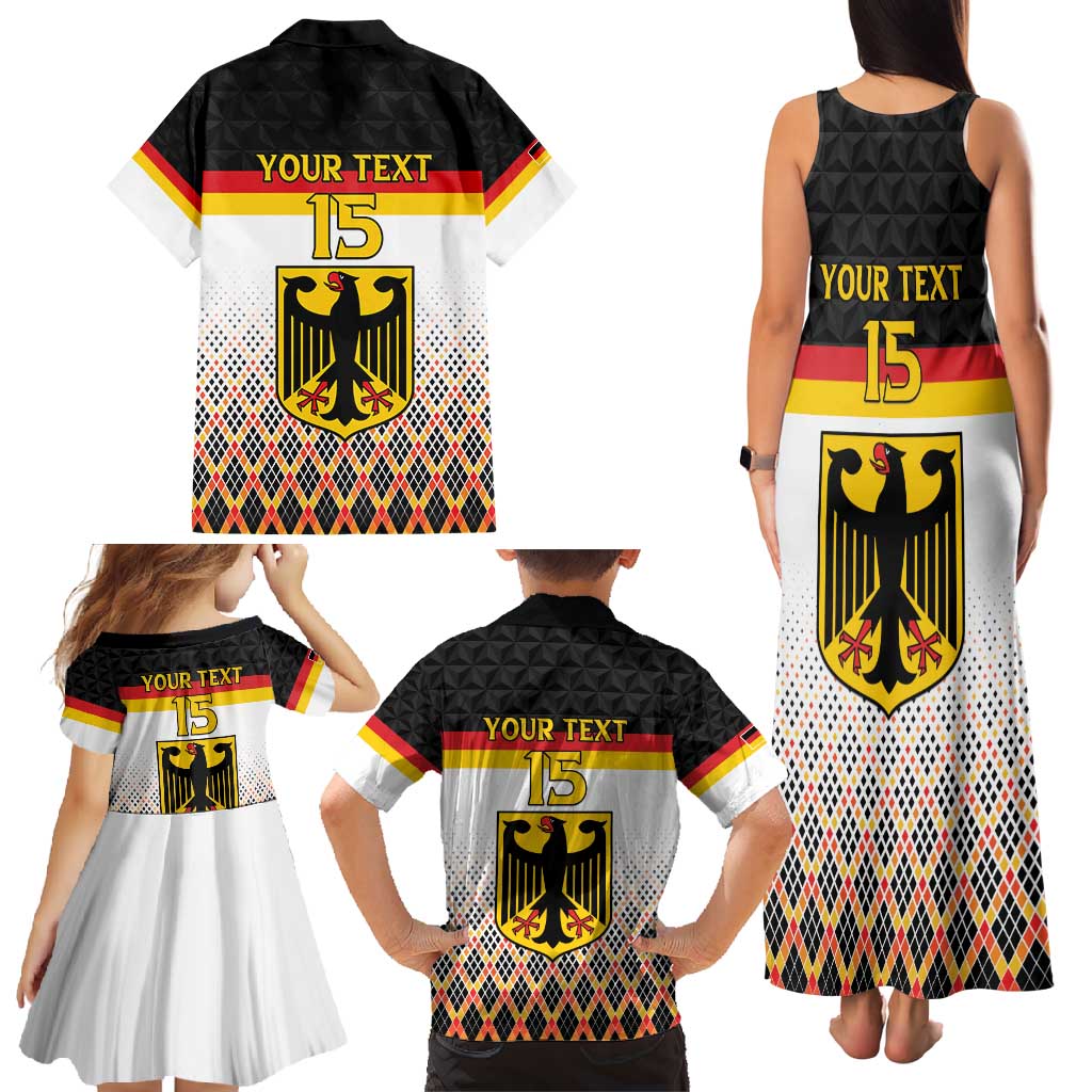 Custom Germany Hockey Family Matching Tank Maxi Dress and Hawaiian Shirt Go Trager der Adler