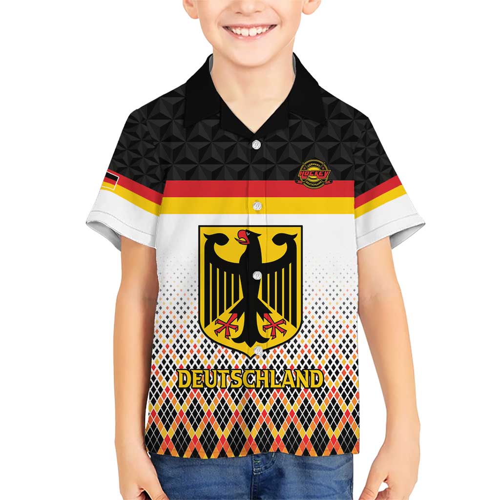 Custom Germany Hockey Kid Hawaiian Shirt Go Trager der Adler