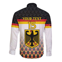 Custom Germany Hockey Long Sleeve Button Shirt Go Trager der Adler