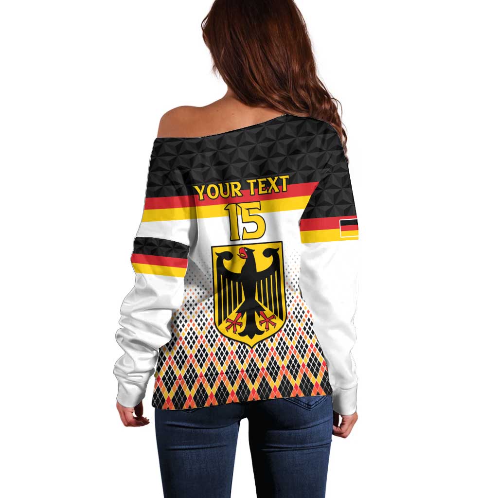 Custom Germany Hockey Off Shoulder Sweater Go Trager der Adler