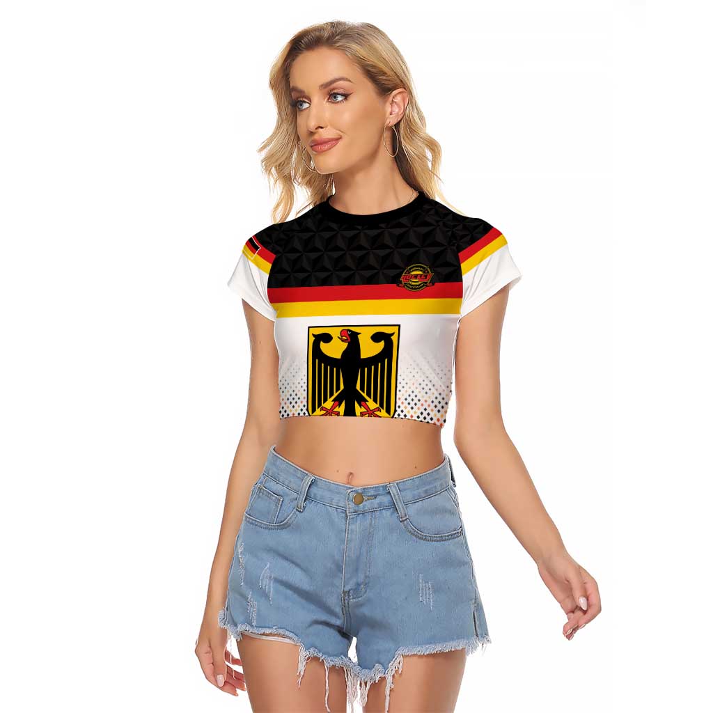 Custom Germany Hockey Raglan Cropped T Shirt Go Trager der Adler