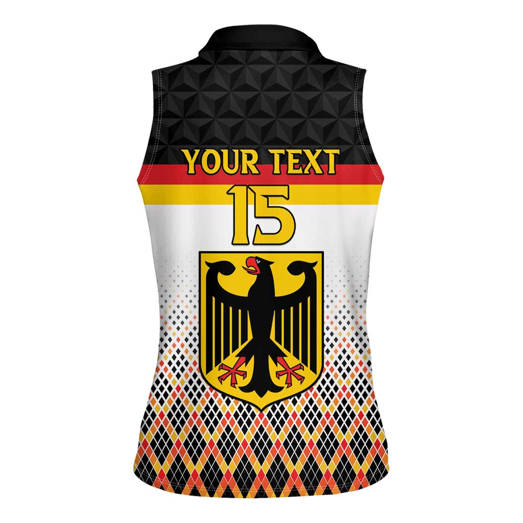 Custom Germany Hockey Women Sleeveless Polo Shirt Go Trager der Adler