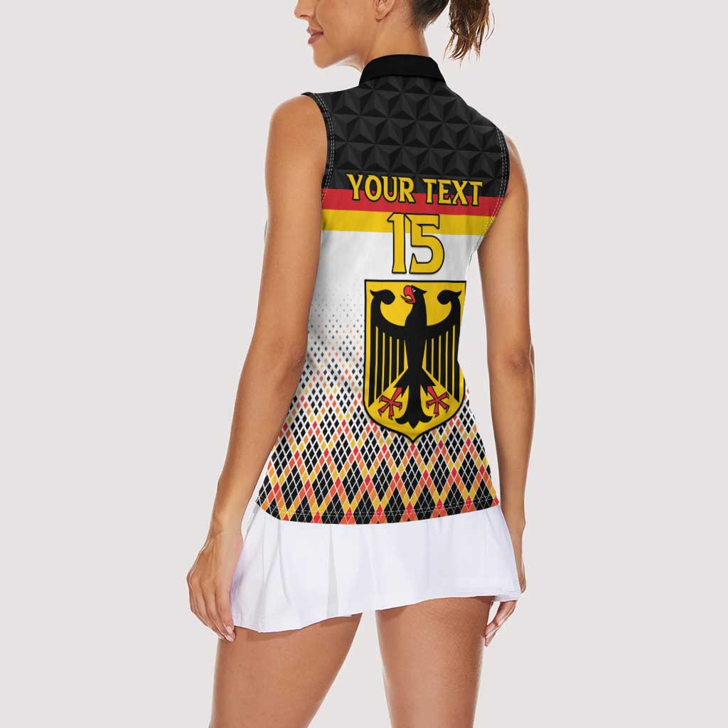 Custom Germany Hockey Women Sleeveless Polo Shirt Go Trager der Adler