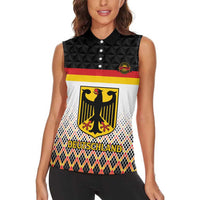 Custom Germany Hockey Women Sleeveless Polo Shirt Go Trager der Adler