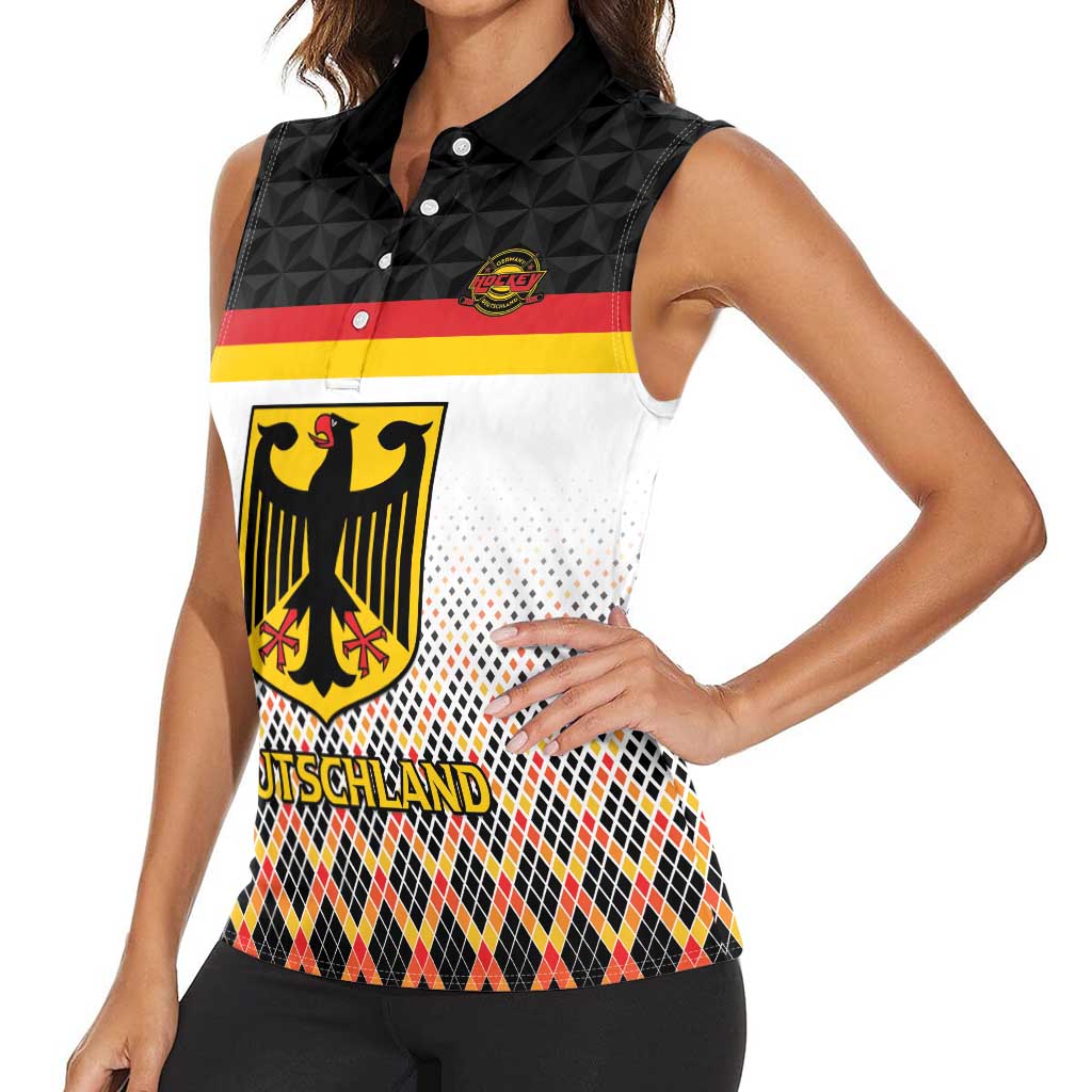 Custom Germany Hockey Women Sleeveless Polo Shirt Go Trager der Adler
