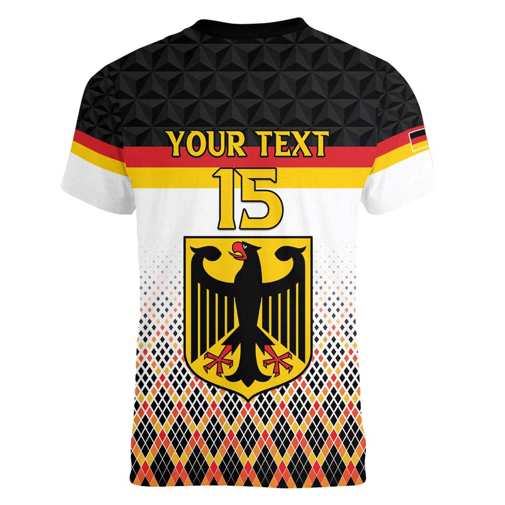 Custom Germany Hockey Women V-Neck T-Shirt Go Trager der Adler