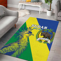 Personalized Sudan 1956-1970 Area Rug Secretary Bird Coat Of Arms