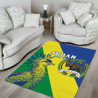 Personalized Sudan 1956-1970 Area Rug Secretary Bird Coat Of Arms