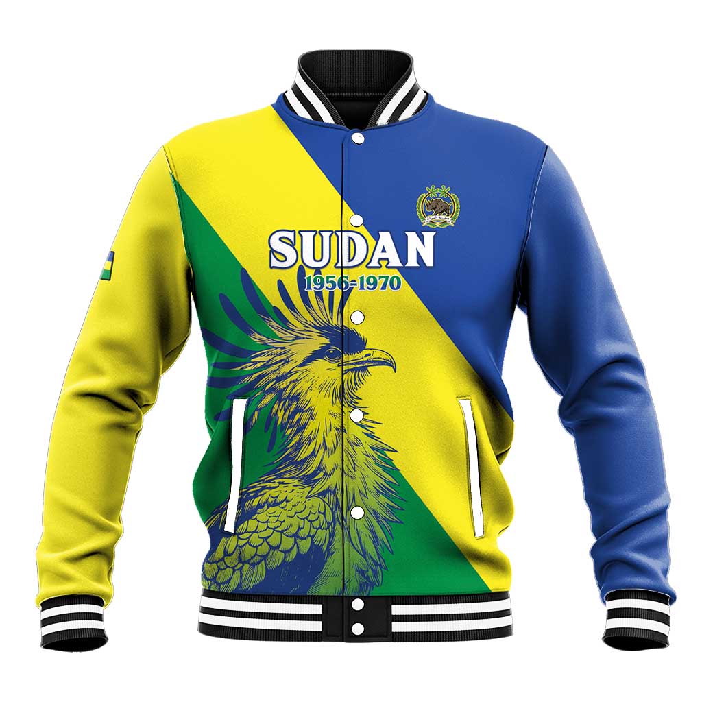 Personalized Sudan 1956-1970 Baseball Jacket Secretary Bird Coat Of Arms
