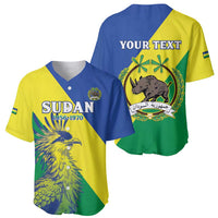 Personalized Sudan 1956-1970 Baseball Jersey Secretary Bird Coat Of Arms