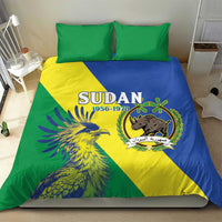 Personalized Sudan 1956-1970 Bedding Set Secretary Bird Coat Of Arms