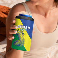 Personalized Sudan 1956-1970 4 in 1 Can Cooler Tumbler Secretary Bird Coat Of Arms