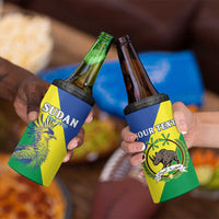 Personalized Sudan 1956-1970 4 in 1 Can Cooler Tumbler Secretary Bird Coat Of Arms