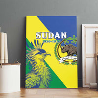 Personalized Sudan 1956-1970 Canvas Wall Art Secretary Bird Coat Of Arms