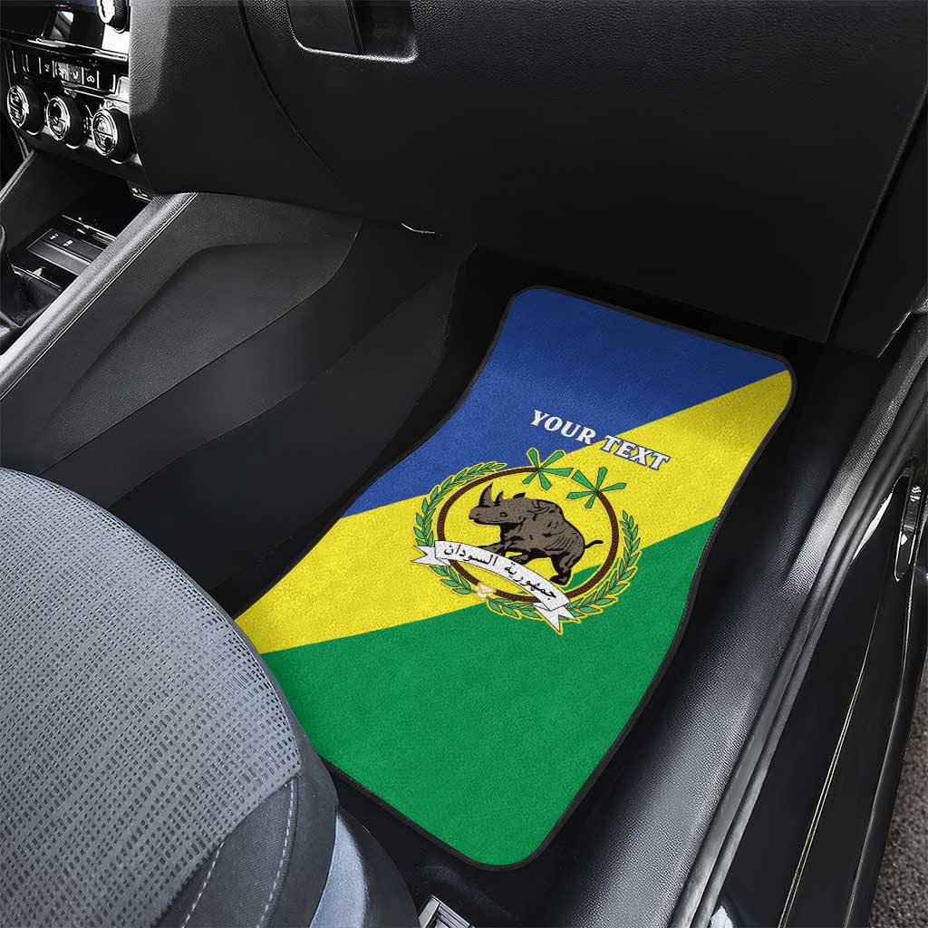 Personalized Sudan 1956-1970 Car Mats Secretary Bird Coat Of Arms