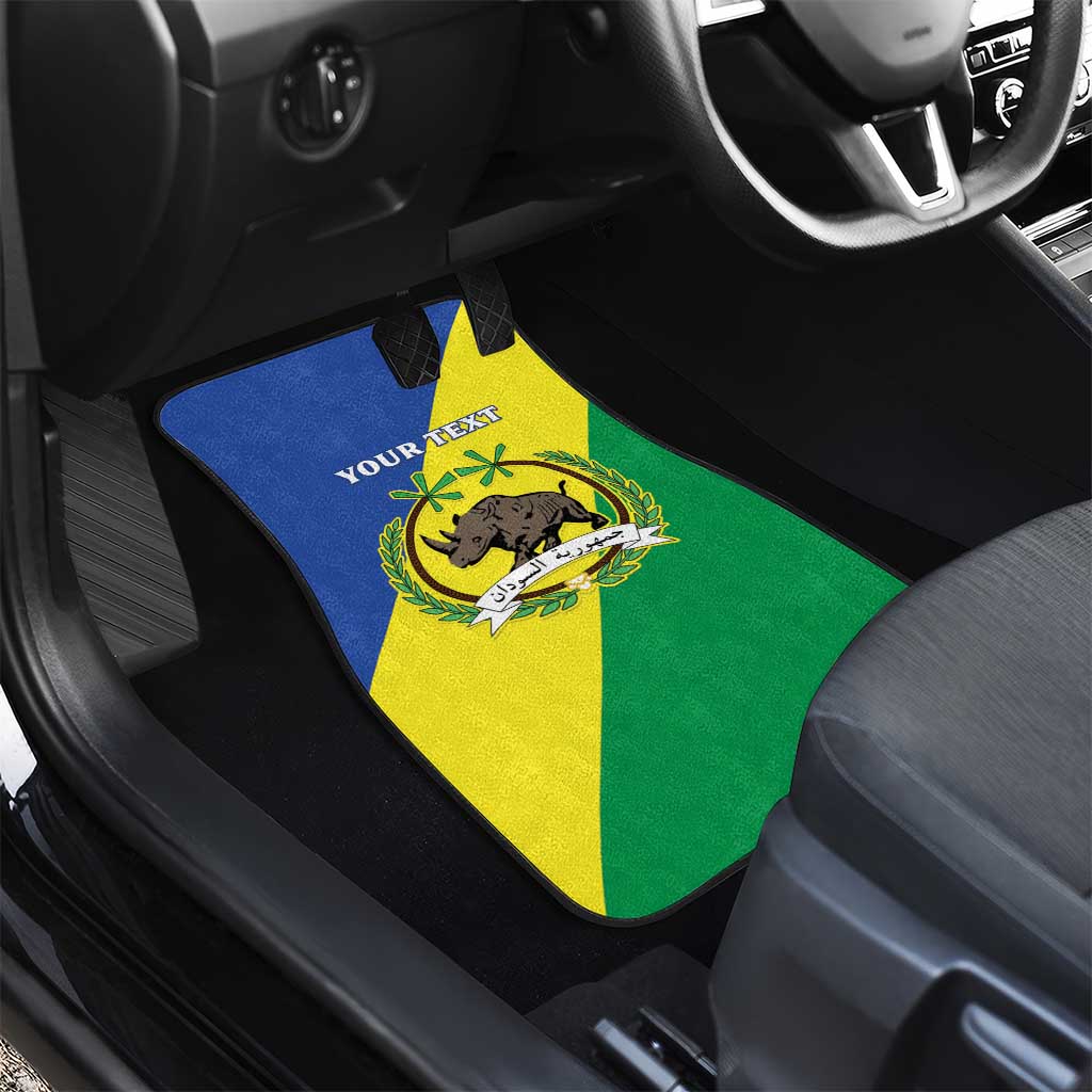 Personalized Sudan 1956-1970 Car Mats Secretary Bird Coat Of Arms