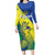 Personalized Sudan 1956-1970 Family Matching Long Sleeve Bodycon Dress and Hawaiian Shirt Secretary Bird Coat Of Arms