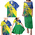 Personalized Sudan 1956-1970 Family Matching Puletasi and Hawaiian Shirt Secretary Bird Coat Of Arms