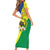 Personalized Sudan 1956-1970 Family Matching Short Sleeve Bodycon Dress and Hawaiian Shirt Secretary Bird Coat Of Arms